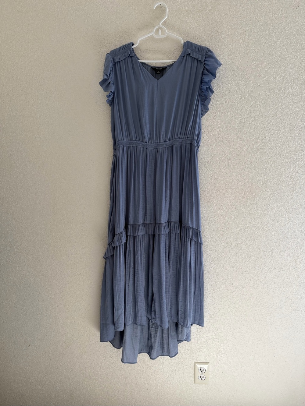 Simply Vera steel blue XL ruffle dress